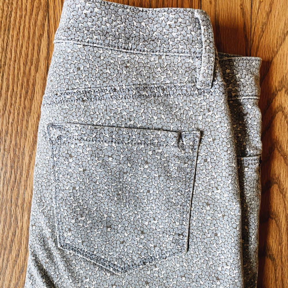 LOFT playful blue and brown floral jeans